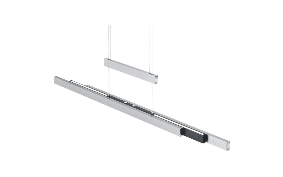 HLW LED LED Pendant Lamp 45W Trion Trojan Up & Down - Adjustable Color, Brushed Silver