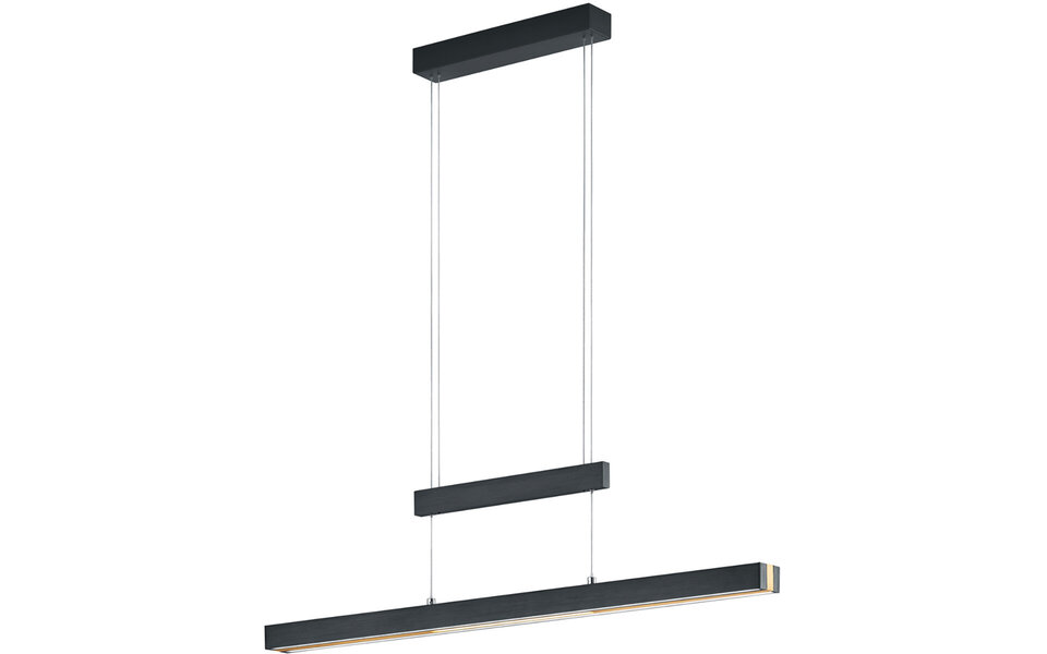 HLW LED Matte Black LED Pendant Lamp Trion Trojan 45W with Up & Down Lighting and Adjustable Color