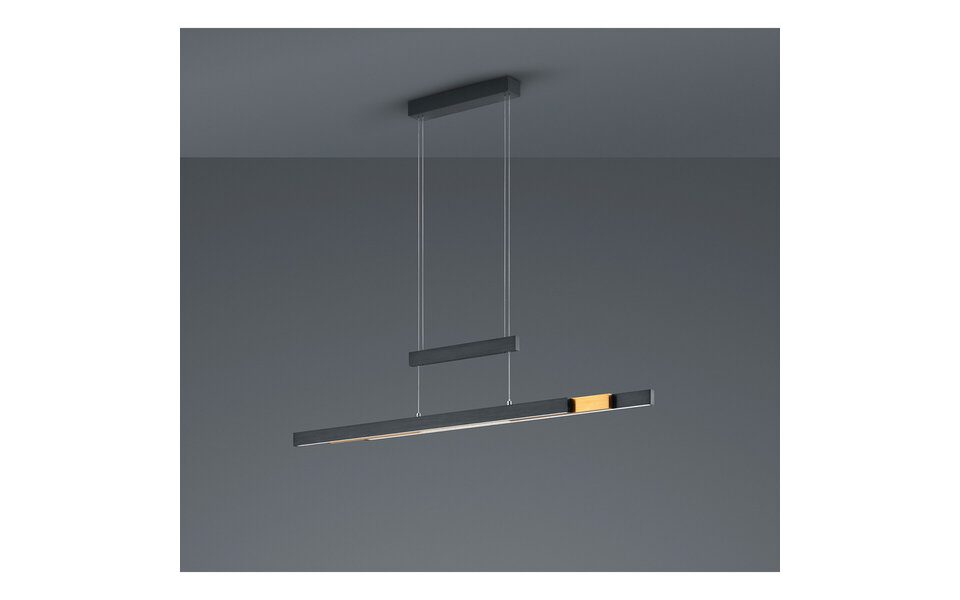 HLW LED Matte Black LED Pendant Lamp Trion Trojan 45W with Up & Down Lighting and Adjustable Color