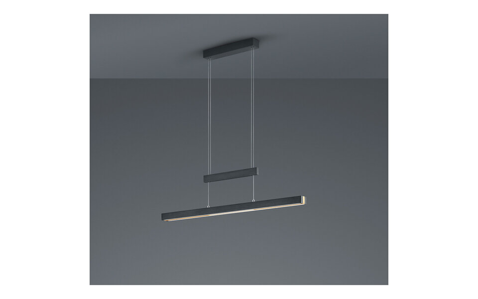 HLW LED Matte Black LED Pendant Lamp Trion Trojan 45W with Up & Down Lighting and Adjustable Color