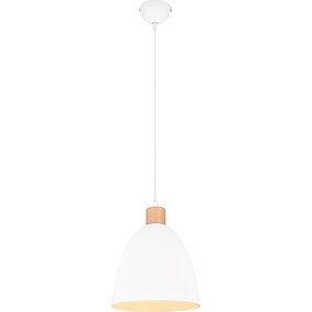 Witte LED Hanglamp 40W - Mat Wit Aluminium, E27 Fitting Witte LED Hanglamp 40W - Mat Wit Aluminium, E27 Fitting