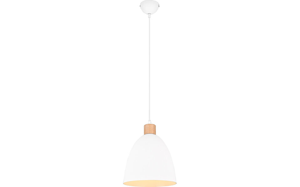 HLW LED LED Pendant Lamp Trion Jaguar - Matte White Aluminum, Round, 40W LED, E27 Fitting