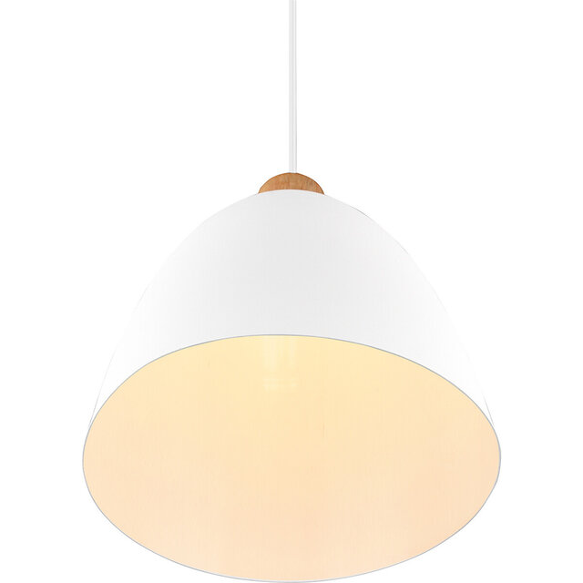 HLW LED LED Pendant Lamp Trion Jaguar - Matte White Aluminum, Round, 40W LED, E27 Fitting