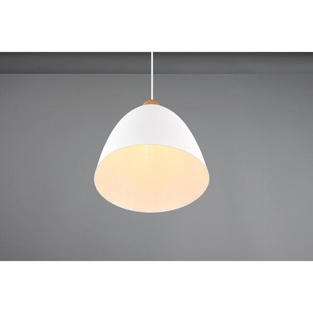 HLW LED LED Pendant Lamp Trion Jaguar - Matte White Aluminum, Round, 40W LED, E27 Fitting