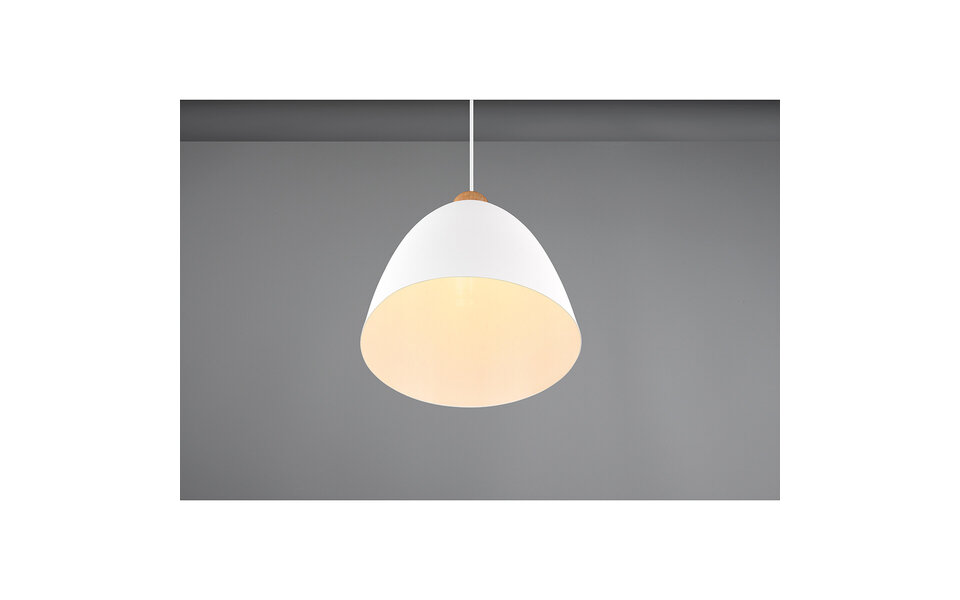 HLW LED LED Pendant Lamp Trion Jaguar - Matte White Aluminum, Round, 40W LED, E27 Fitting