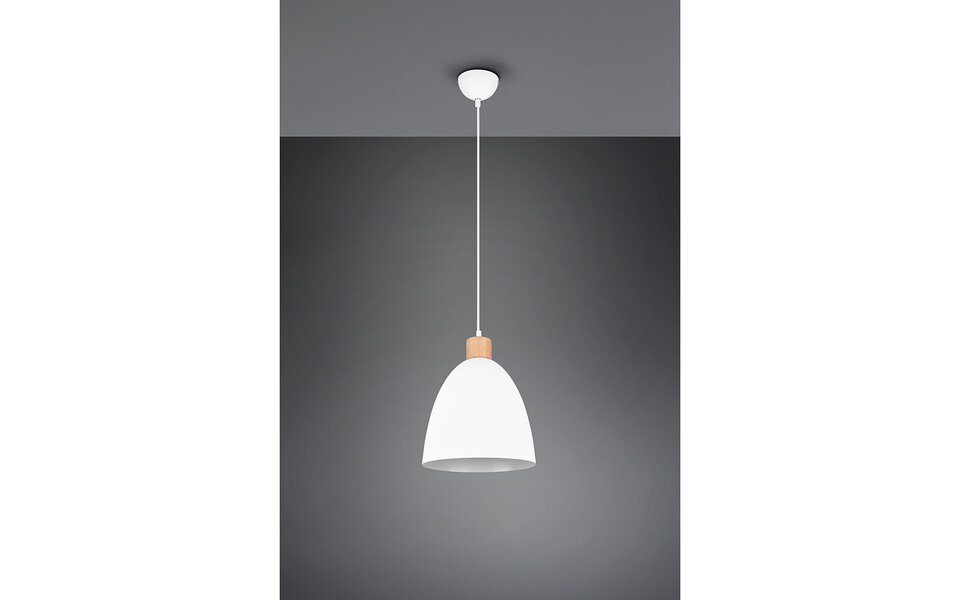 HLW LED LED Pendant Lamp Trion Jaguar - Matte White Aluminum, Round, 40W LED, E27 Fitting