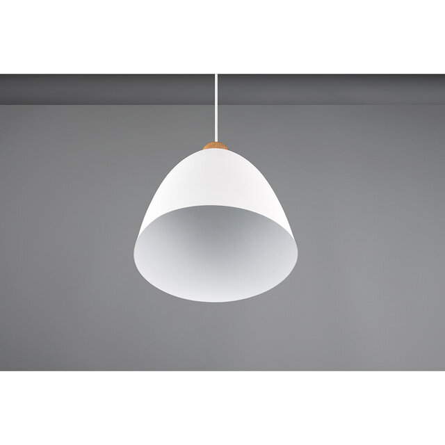 HLW LED LED Pendant Lamp Trion Jaguar - Matte White Aluminum, Round, 40W LED, E27 Fitting