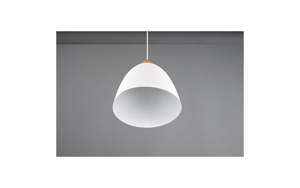 HLW LED LED Pendant Lamp Trion Jaguar - Matte White Aluminum, Round, 40W LED, E27 Fitting