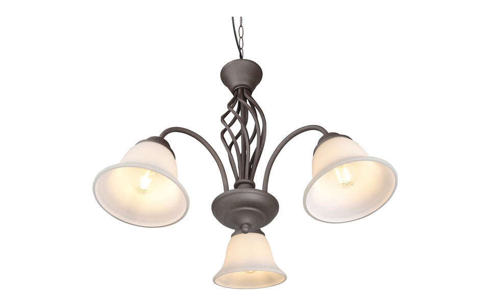 HLW LED LED Chandelier Trion Rustina - Rust-colored 3-light fixture with E14 fitting HLW LED LED Chandelier Trion Rustina - Rust-colored 3-light fixture with E14 fitting