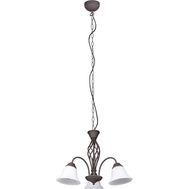 HLW LED LED Chandelier Trion Rustina - Rust-colored 3-light fixture with E14 fitting HLW LED LED Chandelier Trion Rustina - Rust-colored 3-light fixture with E14 fitting