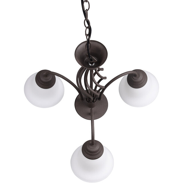 HLW LED LED Kroonluchter Trion Rustina - Roestkleurige 3-lichts armatuur met E14 fitting