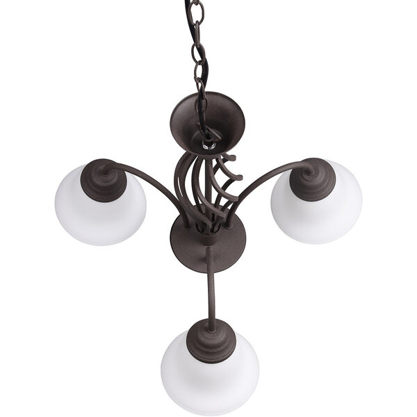 HLW LED LED Kroonluchter Trion Rustina - Roestkleurige 3-lichts armatuur met E14 fitting HLW LED LED Kroonluchter Trion Rustina - Roestkleurige 3-lichts armatuur met E14 fitting