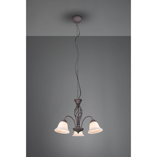 HLW LED LED Kroonluchter Trion Rustina - Roestkleurige 3-lichts armatuur met E14 fitting HLW LED LED Kroonluchter Trion Rustina - Roestkleurige 3-lichts armatuur met E14 fitting