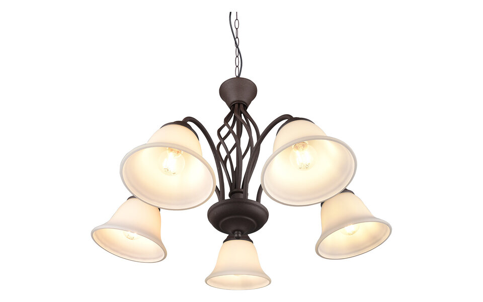 HLW LED LED Chandelier Trion Rustina - 5-light Rust-colored Aluminum E14 HLW LED LED Chandelier Trion Rustina - 5-light Rust-colored Aluminum E14