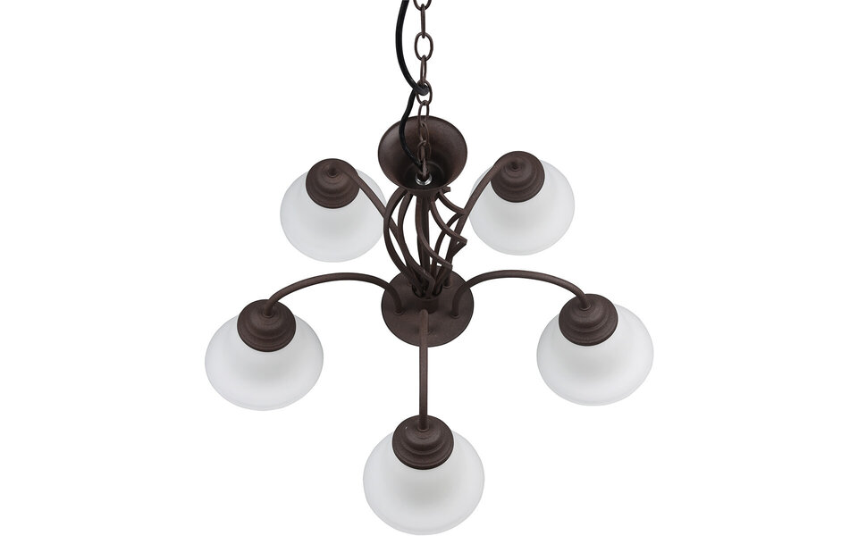 HLW LED LED Chandelier Trion Rustina - 5-light Rust-colored Aluminum E14 HLW LED LED Chandelier Trion Rustina - 5-light Rust-colored Aluminum E14