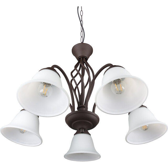 HLW LED LED Chandelier Trion Rustina - 5-light Rust-colored Aluminum E14 HLW LED LED Chandelier Trion Rustina - 5-light Rust-colored Aluminum E14