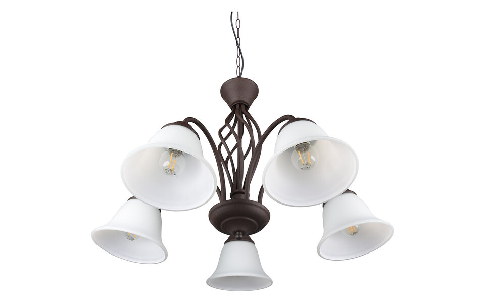 HLW LED LED Chandelier Trion Rustina - 5-light Rust-colored Aluminum E14 HLW LED LED Chandelier Trion Rustina - 5-light Rust-colored Aluminum E14