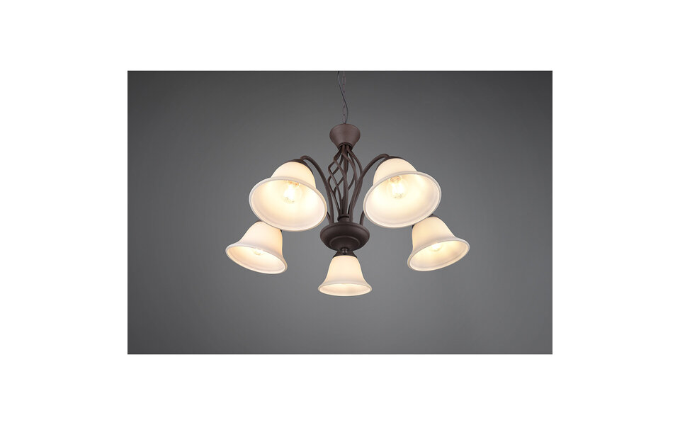 HLW LED LED Chandelier Trion Rustina - 5-light Rust-colored Aluminum E14 HLW LED LED Chandelier Trion Rustina - 5-light Rust-colored Aluminum E14