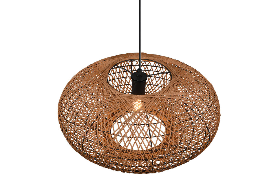 HLW LED Black LED Pendant Lamp Trion Hetra - Matte Black Aluminum, E27 LED Bulb