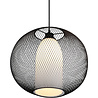 HLW LED Black LED Pendant Lamp Trion Filtran - Matte Black Aluminum, Round, E27 Fitting