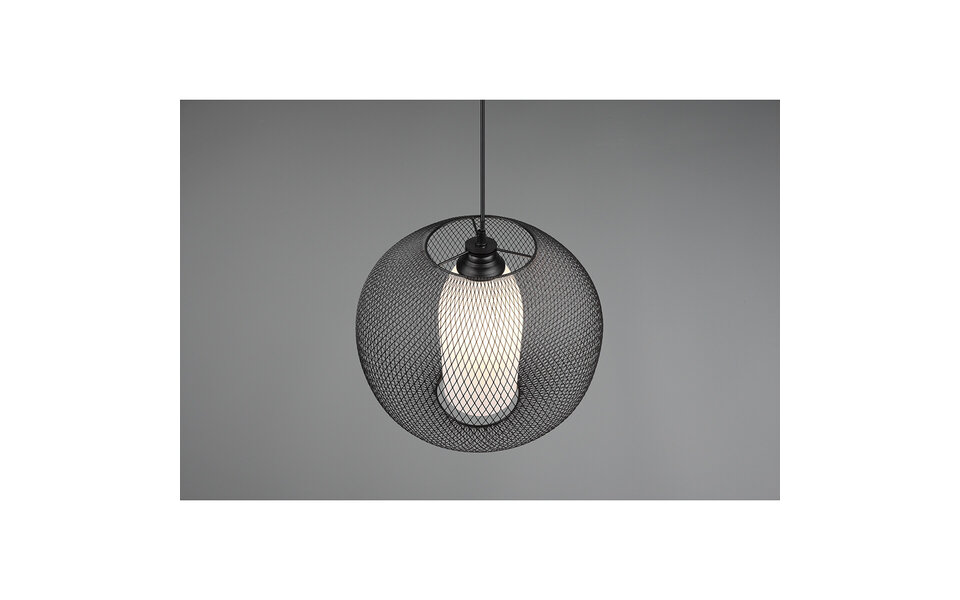 HLW LED Zwarte LED Hanglamp Trion Filtran - Mat Zwart Aluminium, Rond, E27 Fitting HLW LED Zwarte LED Hanglamp Trion Filtran - Mat Zwart Aluminium, Rond, E27 Fitting