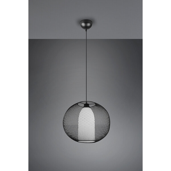 HLW LED Zwarte LED Hanglamp Trion Filtran - Mat Zwart Aluminium, Rond, E27 Fitting HLW LED Zwarte LED Hanglamp Trion Filtran - Mat Zwart Aluminium, Rond, E27 Fitting