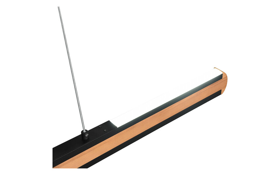 HLW LED Stylish Black LED Pendant Lamp Wood 42W - Adjustable Color & Up & Down Light