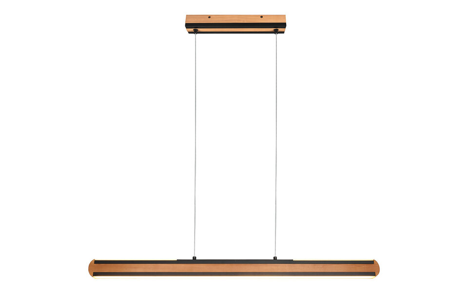 HLW LED Stylish Black LED Pendant Lamp Wood 42W - Adjustable Color & Up & Down Light