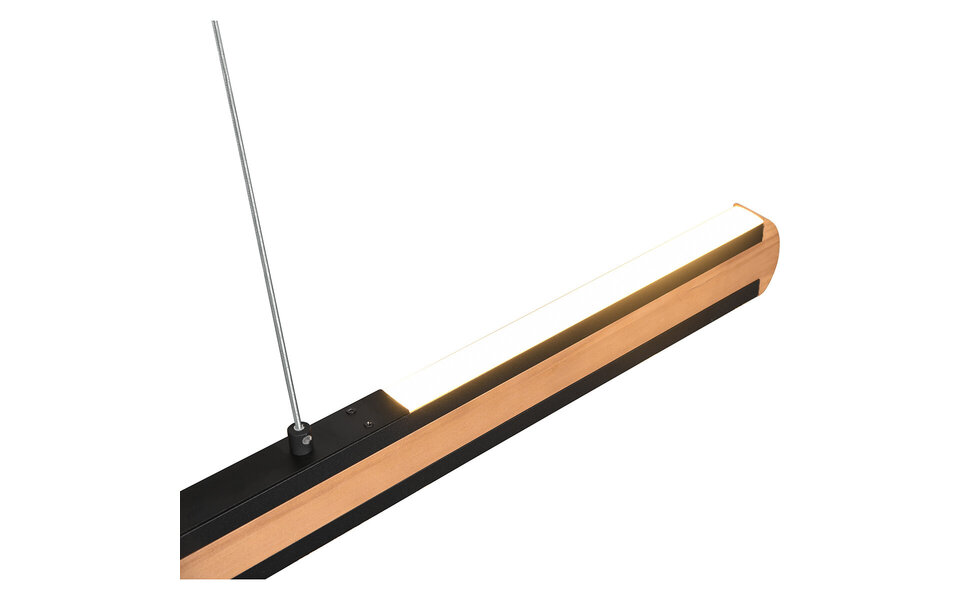 HLW LED Stylish Black LED Pendant Lamp Wood 42W - Adjustable Color & Up & Down Light