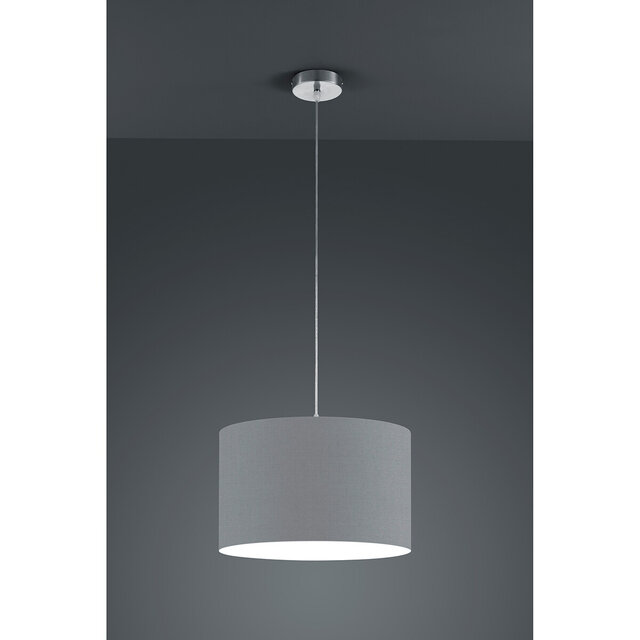 matgrijze moderne LED hanglamp 60W met strakke vorm en duurzame verlichting