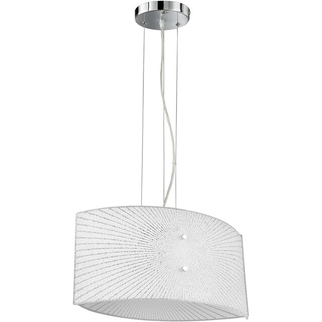 HLW LED LED Hanglamp Trion Elize - 2-lichts E27 fitting, Mat Chroom, Aluminium & Helder Glas HLW LED LED Hanglamp Trion Elize - 2-lichts E27 fitting, Mat Chroom, Aluminium & Helder Glas