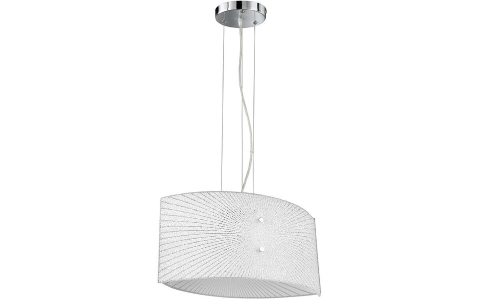 HLW LED LED Hanglamp Trion Elize - 2-lichts E27 fitting, Mat Chroom, Aluminium & Helder Glas HLW LED LED Hanglamp Trion Elize - 2-lichts E27 fitting, Mat Chroom, Aluminium & Helder Glas