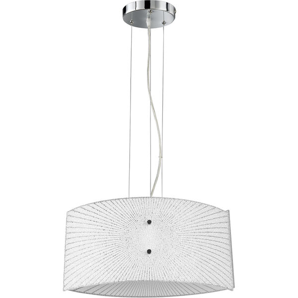 HLW LED LED Hanglamp Trion Elize - 2-lichts E27 fitting, Mat Chroom, Aluminium & Helder Glas HLW LED LED Hanglamp Trion Elize - 2-lichts E27 fitting, Mat Chroom, Aluminium & Helder Glas