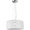HLW LED LED Pendant Lamp Trion Elize - 2-light E27 fitting, Matte Chrome, Aluminum & Clear Glass
