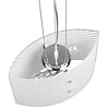 HLW LED LED Pendant Lamp Trion Elize - 2-light E27 fitting, Matte Chrome, Aluminum & Clear Glass