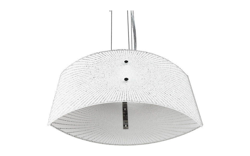 HLW LED LED Pendant Lamp Trion Elize - 2-light E27 fitting, Matte Chrome, Aluminum & Clear Glass