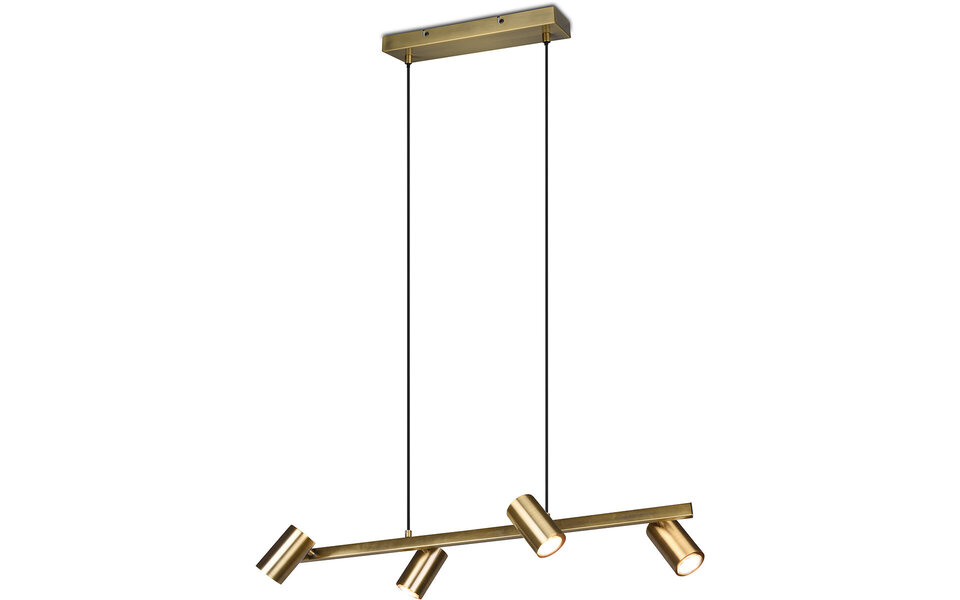 HLW LED Gold LED Pendant Lamp Trion Milona - 4-light, GU10 fitting, Matte Gold Aluminum HLW LED Gold LED Pendant Lamp Trion Milona - 4-light, GU10 fitting, Matte Gold Aluminum