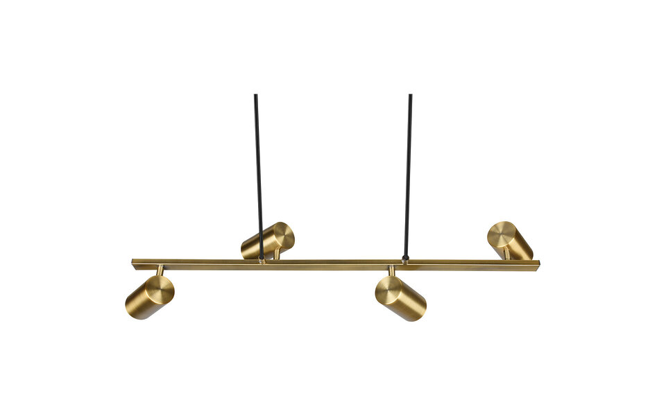 HLW LED Gold LED Pendant Lamp Trion Milona - 4-light, GU10 fitting, Matte Gold Aluminum HLW LED Gold LED Pendant Lamp Trion Milona - 4-light, GU10 fitting, Matte Gold Aluminum