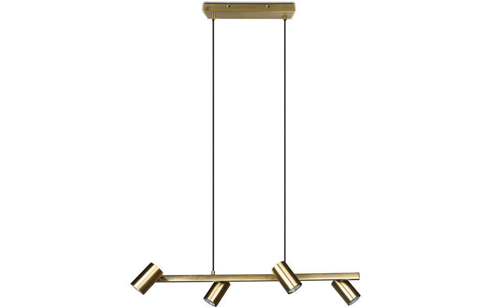 HLW LED Gouden LED Hanglamp Trion Milona - 4-lichts, GU10 fitting, Mat Goud Aluminium