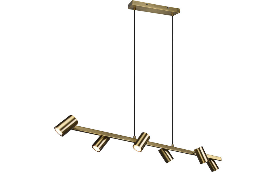 HLW LED Gold LED Pendant Lamp Trion Milona - 6-light Round - Matte Gold Aluminum HLW LED Gold LED Pendant Lamp Trion Milona - 6-light Round - Matte Gold Aluminum