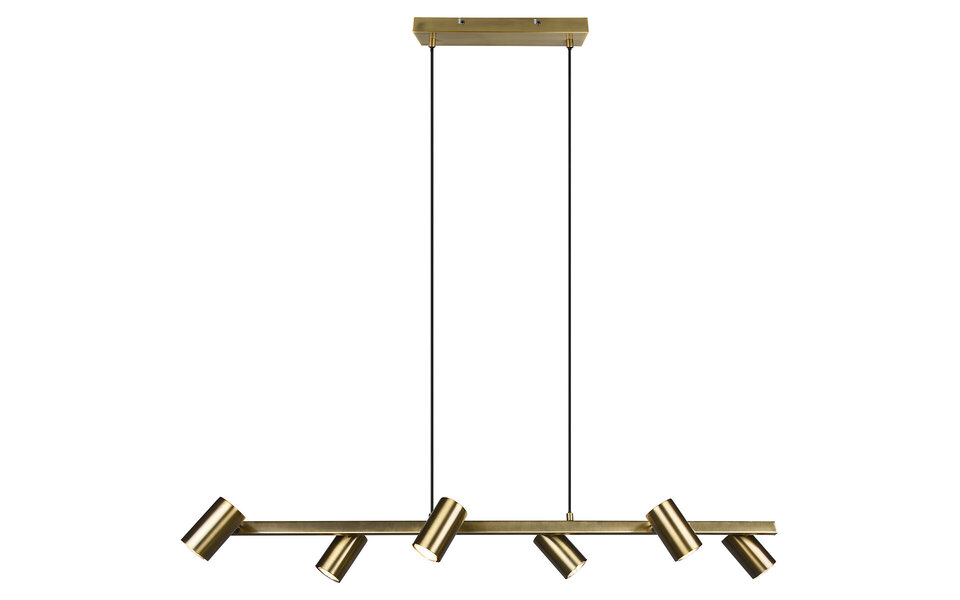 HLW LED Gouden LED Hanglamp Trion Milona - 6-lichts Rond - Mat Goud Aluminium HLW LED Gouden LED Hanglamp Trion Milona - 6-lichts Rond - Mat Goud Aluminium