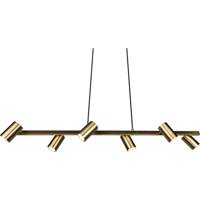 HLW LED Gold LED Pendant Lamp Trion Milona - 6-light Round - Matte Gold Aluminum HLW LED Gold LED Pendant Lamp Trion Milona - 6-light Round - Matte Gold Aluminum