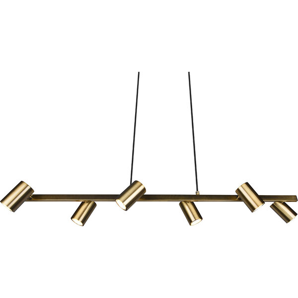 HLW LED Gouden LED Hanglamp Trion Milona - 6-lichts Rond - Mat Goud Aluminium HLW LED Gouden LED Hanglamp Trion Milona - 6-lichts Rond - Mat Goud Aluminium