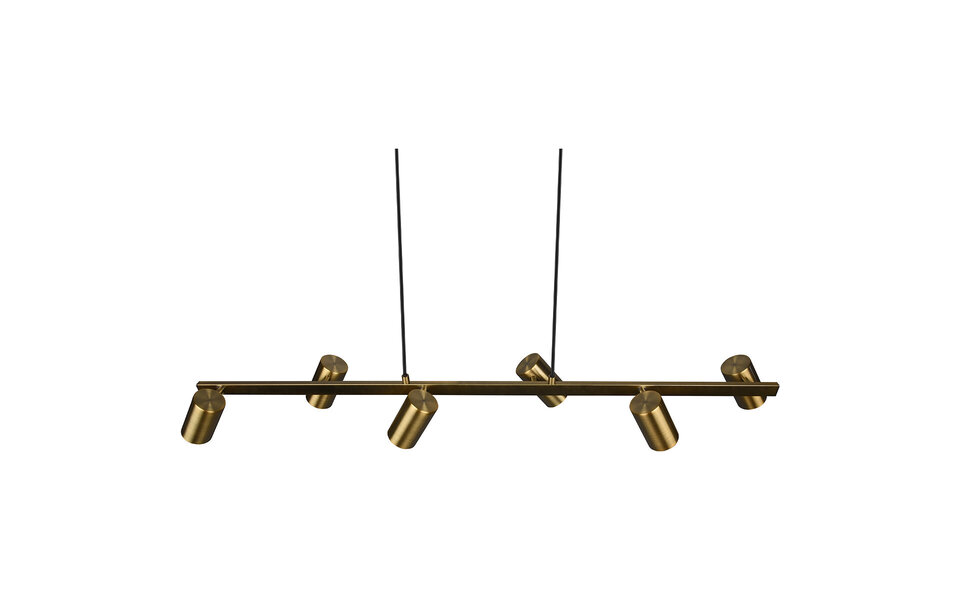 HLW LED Gouden LED Hanglamp Trion Milona - 6-lichts Rond - Mat Goud Aluminium HLW LED Gouden LED Hanglamp Trion Milona - 6-lichts Rond - Mat Goud Aluminium