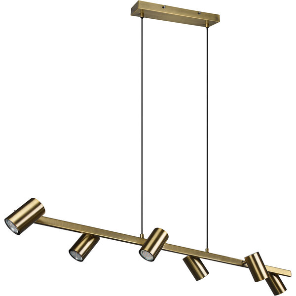 HLW LED Gouden LED Hanglamp Trion Milona - 6-lichts Rond - Mat Goud Aluminium HLW LED Gouden LED Hanglamp Trion Milona - 6-lichts Rond - Mat Goud Aluminium