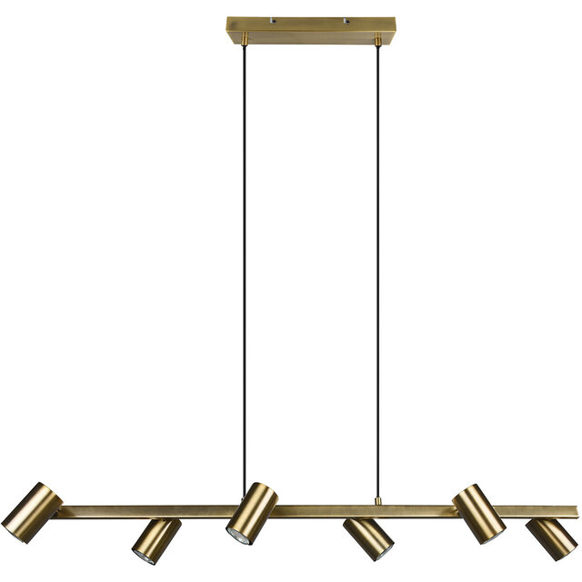 HLW LED Gold LED Pendant Lamp Trion Milona - 6-light Round - Matte Gold Aluminum HLW LED Gold LED Pendant Lamp Trion Milona - 6-light Round - Matte Gold Aluminum