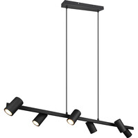 LED Pendant Lamp Trion Milona - Black, 6-light, GU10 Fitting