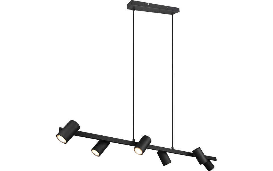 HLW LED Matte Black LED Pendant Lamp Trion Milona - 6-light Round Aluminum, GU10 HLW LED Matte Black LED Pendant Lamp Trion Milona - 6-light Round Aluminum, GU10