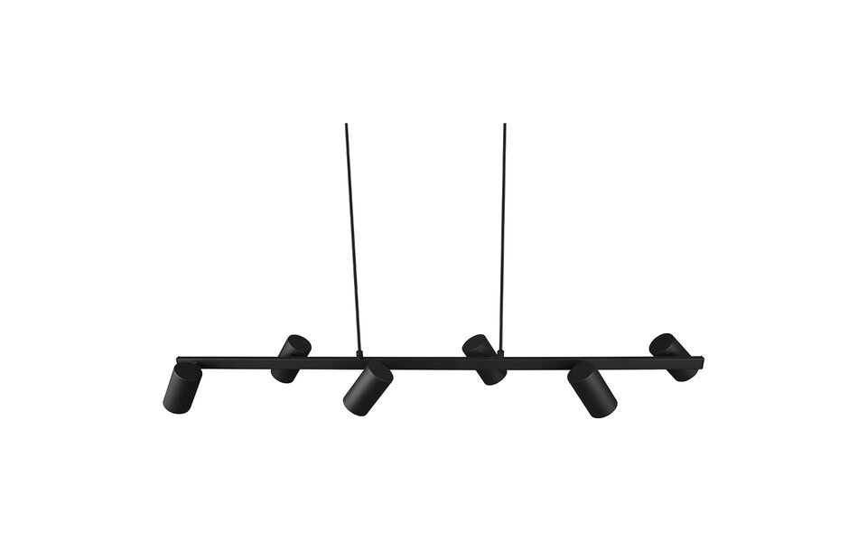 HLW LED Matte Black LED Pendant Lamp Trion Milona - 6-light Round Aluminum, GU10 HLW LED Matte Black LED Pendant Lamp Trion Milona - 6-light Round Aluminum, GU10