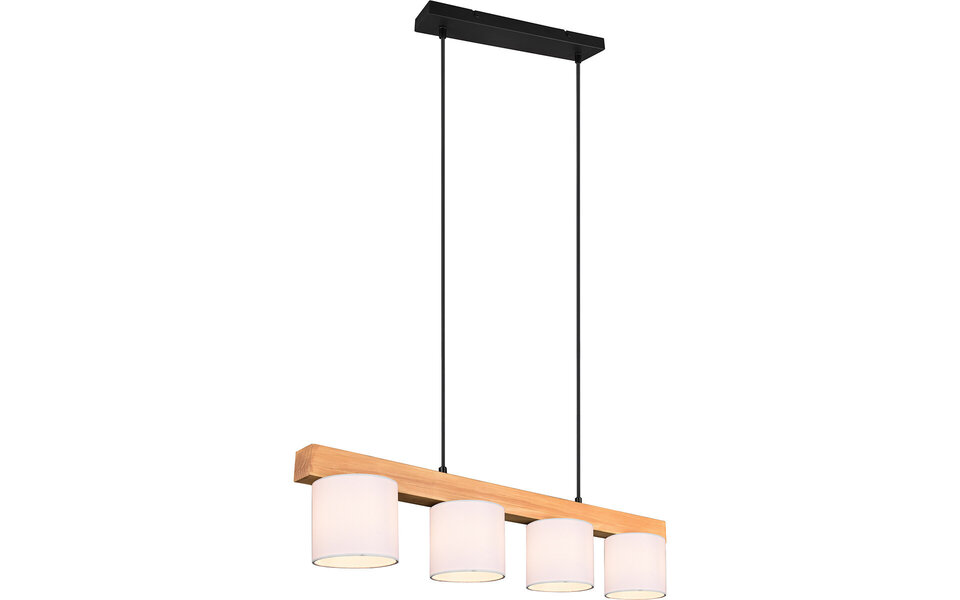 HLW LED Stylish LED Pendant Lamp Wood & White LED Pendant Lamp - Trion Camo 4-light